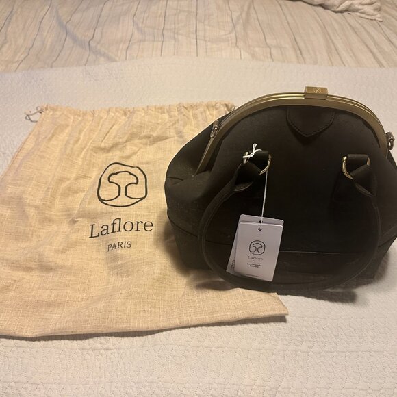 NEW Laflore Paris La Grande Ronde purse in BLACK - Picture 3 of 5